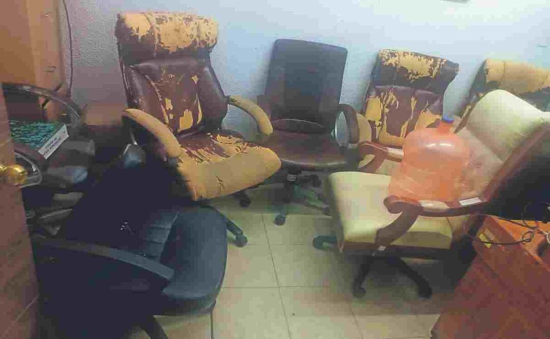 La alcaldesa de Los Reyes La Paz, Martha Guerrero, dijo que hubo reportes de pantallas rotas y el reemplazo indebido de mobiliario en diversas oficinas municipales. Foto: Especial (06/01/2025)