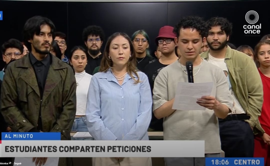 Estudiantes del IPN toman instalaciones de Canal Once. Foto: Captura de video