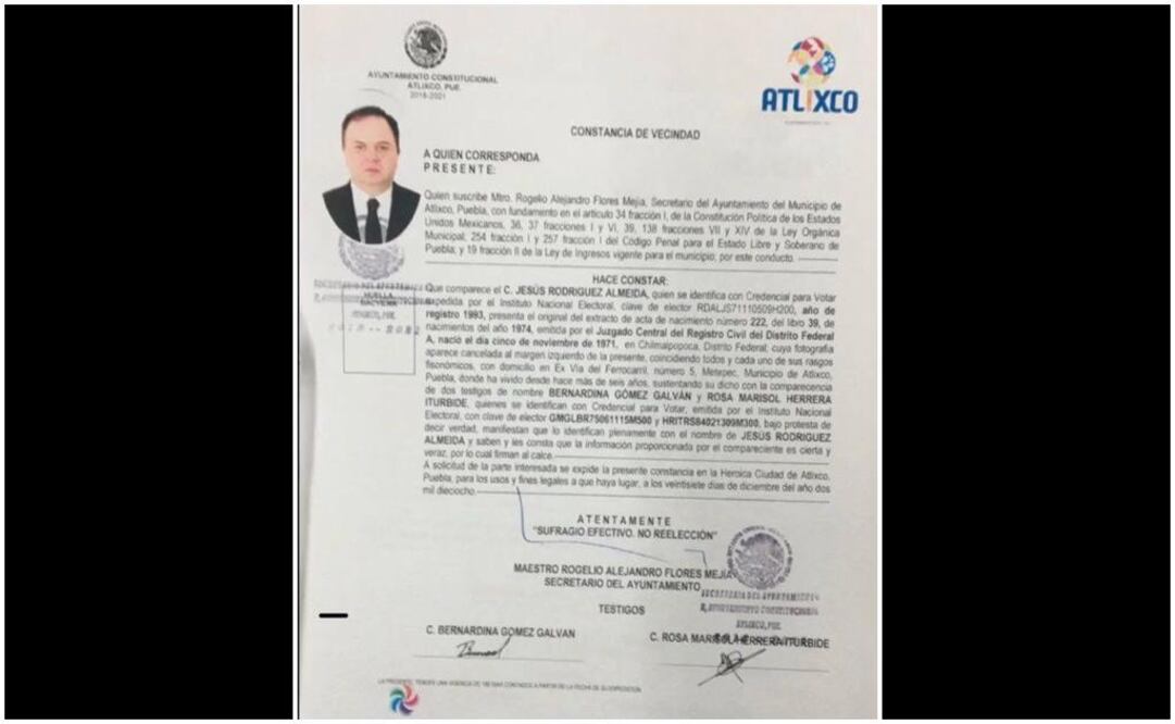 Constancia de Rodríguez Almeida