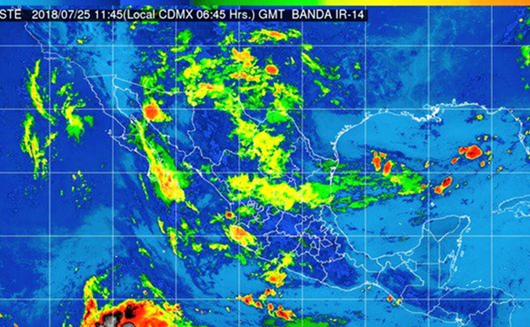 Reporte de nubosidad y condiciones climatológicas para este miércoles. (FOTO: SMN)