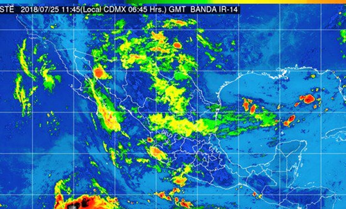 Reporte de nubosidad y condiciones climatológicas para este miércoles. (FOTO: SMN)