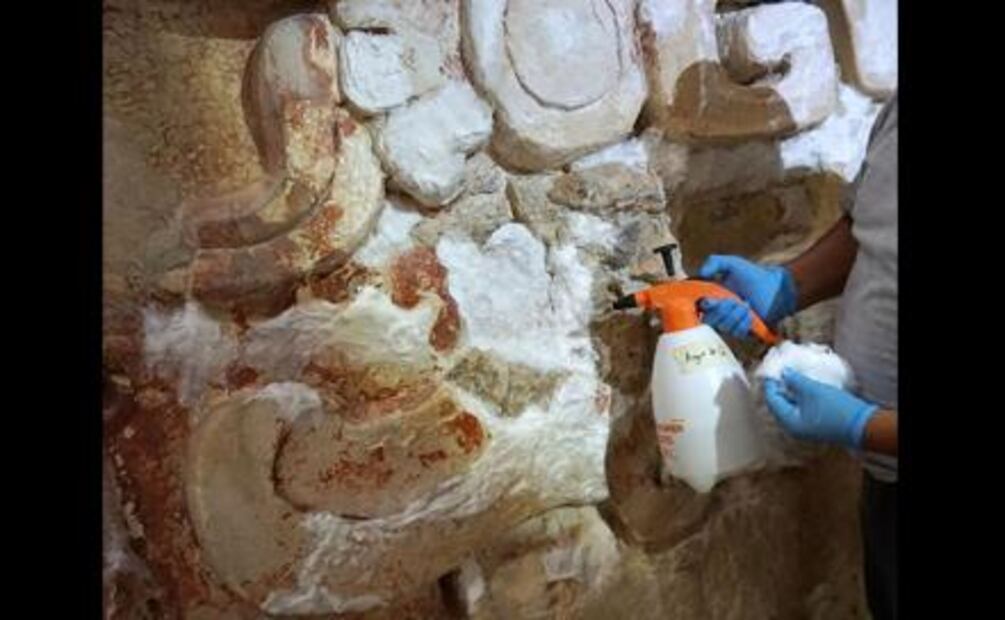 INAH restaura frisos Becán y Balamkú, en Campeche