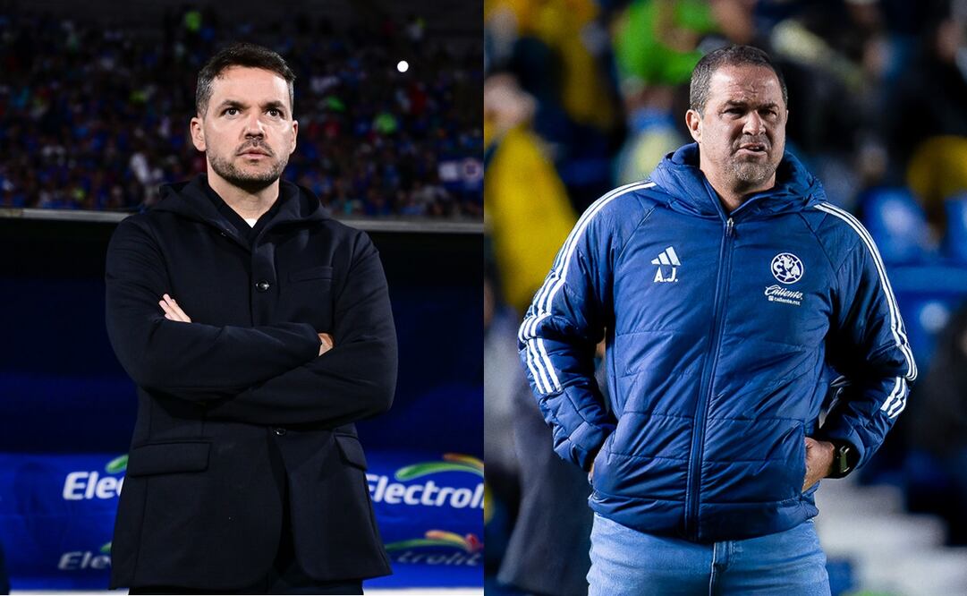 Nicolás Larcamón y André Jardine en el Apertura 2025 con Cruz Azul y América, respectivamente - Fotos: Imago7