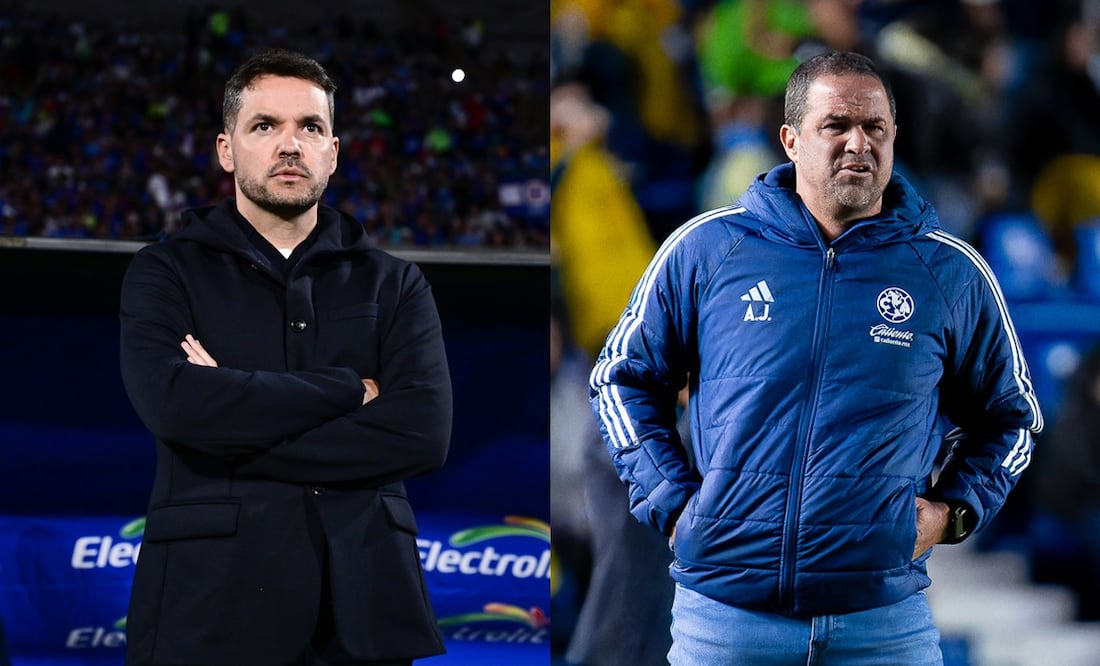 Nicolás Larcamón y André Jardine en el Apertura 2025 con Cruz Azul y América, respectivamente - Fotos: Imago7