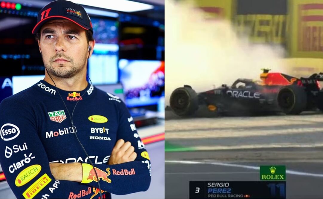 Checo Pérez sufrió un accidente durante la segunda práctica del Gran Premio de Italia - Foto: Especial