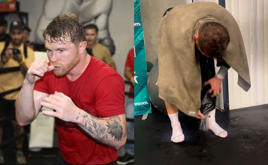 Canelo Álvarez tras un entrenamiento - FOTO: Especial