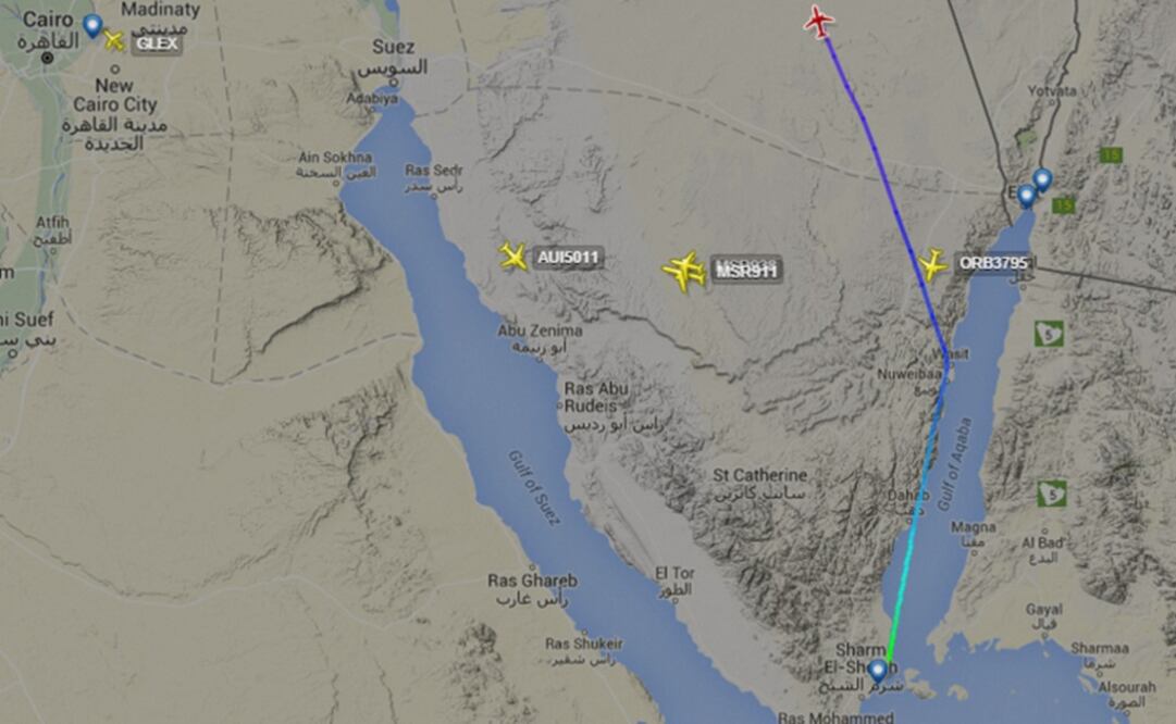 (Foto: Tomada Twitter @flightradar24)