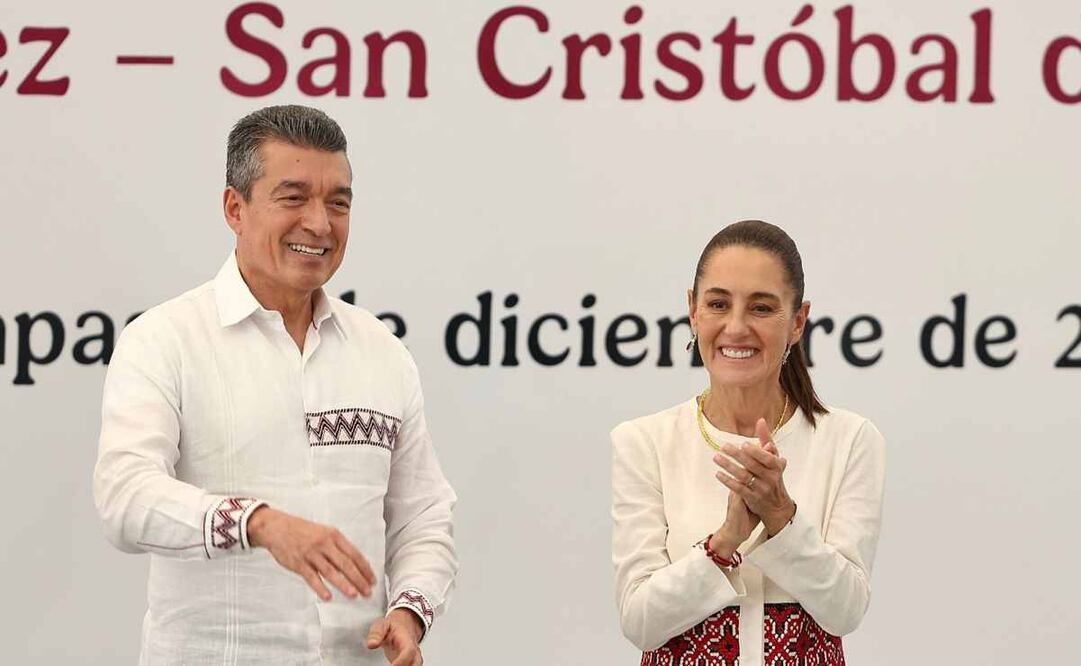 Claudia Sheinbaum en la inauguración de la Ampliación y Modernización de la Autopista Tuxtla Gutiérrez-San Cristóbal de las Casas. Foto: Berenice Fregoso/EL UNIVERSAL