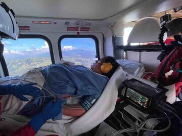 Trasladan en helicóptero a joven embarazada desde Malinalco hasta hospital en Zumpango