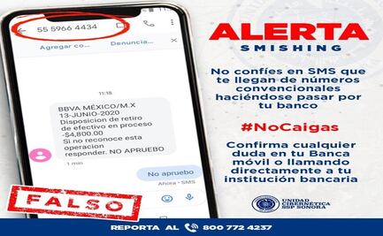 Alerta Unidad Cibernética por fraudes tipo “Smishing” en Sonora