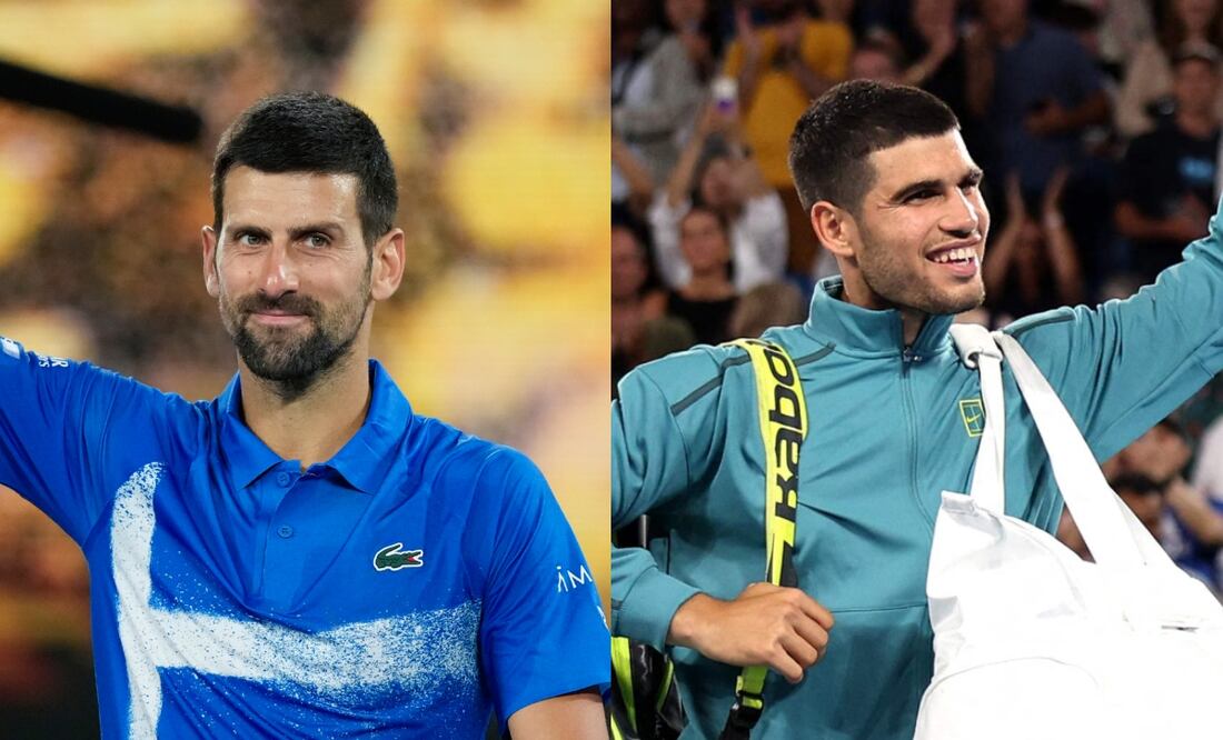 Novak Djokovic y sus elogios a Carlos Alcaraz; "me recuerda a Rafa Nadal", asegura - Fotos: AP y AFP