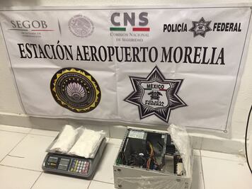 Asegura PF droga en Aeropuerto de Morelia