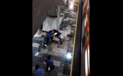 Captan en video pelea entre 2 hombres en Metro Chabacano