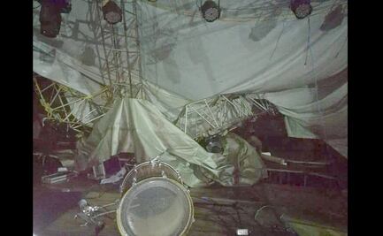 Granizada provoca caída de escenario para festival en Oaxaca