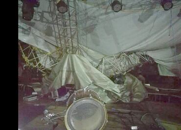 Granizada provoca caída de escenario para festival en Oaxaca