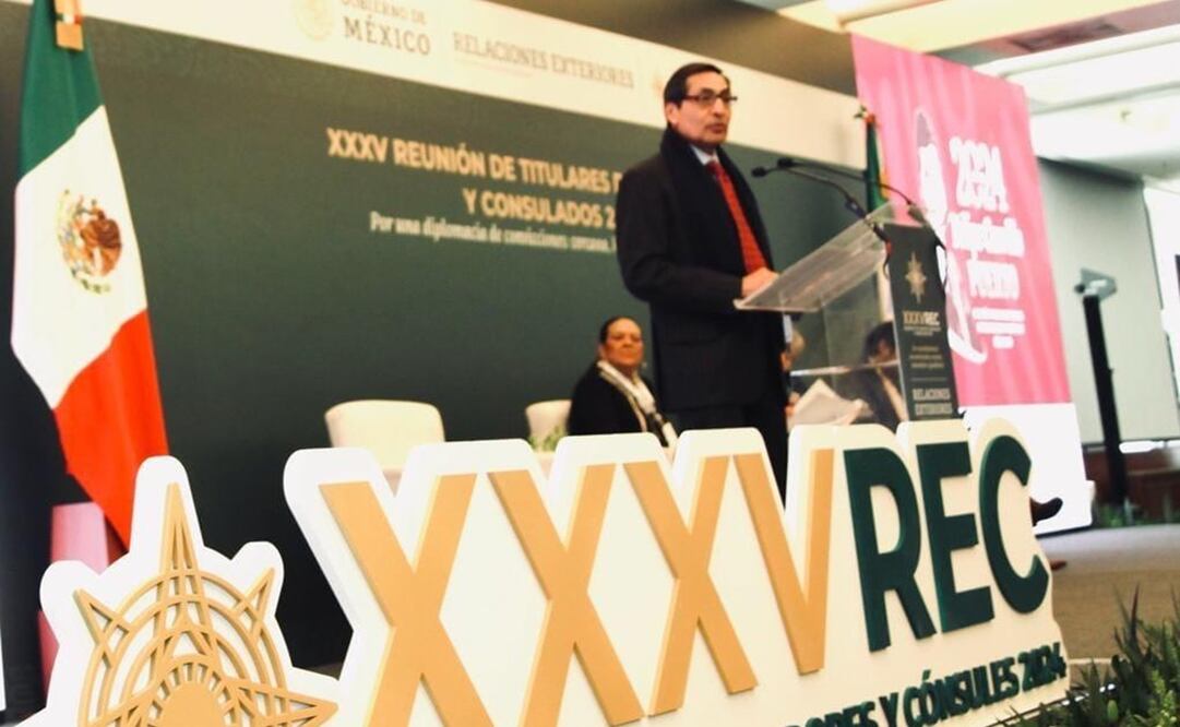 Durante su participación en el arranque de la XXXV Reunión de Titulares de Embajadas y Consulados 2024, el titular de la Secretaría de Hacienda y Crédito Público (SHCP) afirmó que los programas de apoyo a la población son todo un éxito. Foto: Especial