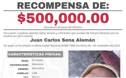 Ofrecen recompensa por información de bebé robado en Nuevo León; sigue activa Alerta Amber Nacional