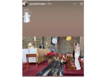 Paola Félix, funcionaria de CDMX, celebra boda en iglesia y difunde fotos
