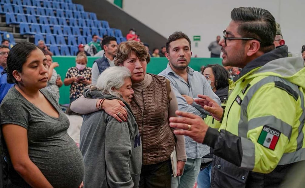 El albergue se instaló en el gimnasio de la Universidad Tecnológica de Nezahualcóyotl. Foto: Especial