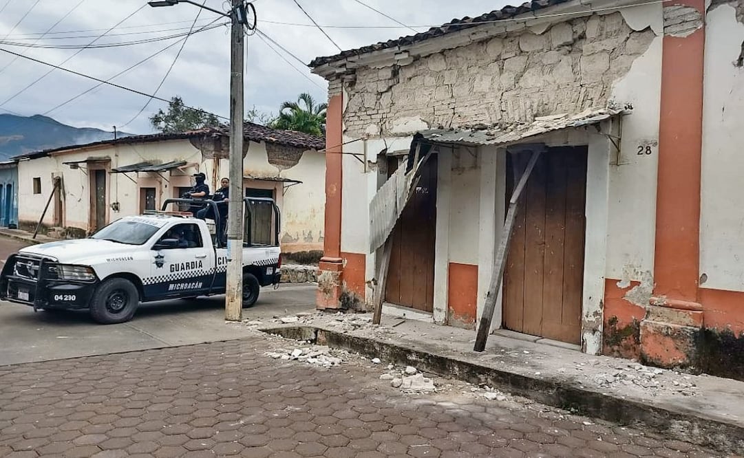 En Coalcomán, Michoacán, donde fue el epicentro, se registraron daños menores en algunas casas, de acuerdo con las autoridades, que también dieron cuenta de 25 viviendas dañadas en dos municipios, incluyendo Chinicuila. Foto: Especial (13/01/2025)