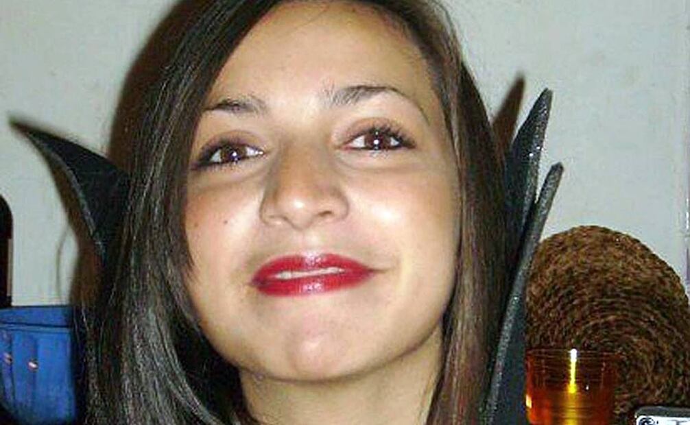 Fotografía que muestra a la estudiante de intercambio británica Meredith Kercher asesinada en Perugia. Foto:AFP