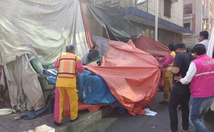 Retiran campamento de indigentes en Artículo 123