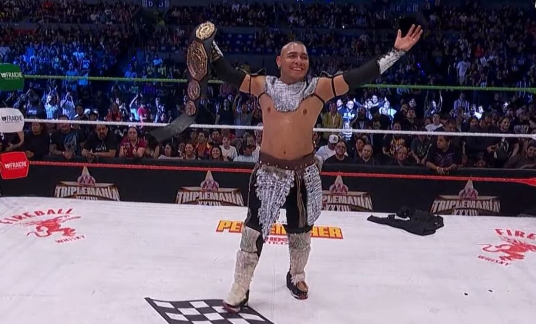 Hijo del Vikingo retiene el Megacampeonato en Triplemanía XXXIII / Foto: Captura de pantalla