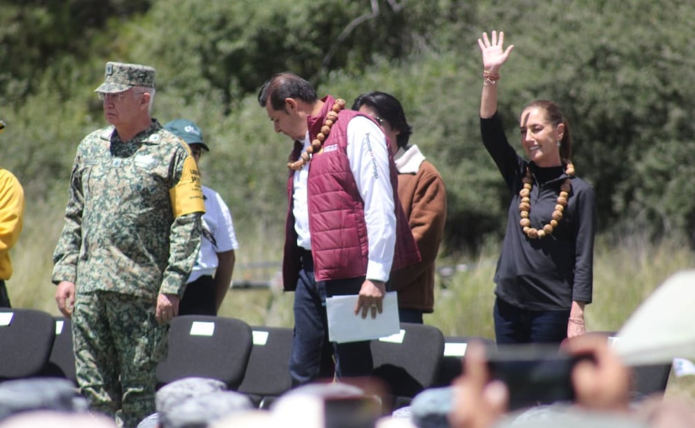 Jornada Nacional de Reforestación encabezada por la presidenta Claudia Sheinbaum en el Parque Nacional Iztaccíhuatl - Popocatépetl, en Puebla (09/08/2026). Foto: Omar Contreras/ EL UNIVERSAL