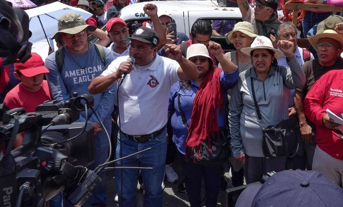 Protestas de la CNTE hoy en Paseo de la Reforma. Foto: Fernanda Rojas/EL UNIVERSAL