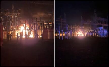 VIDEO: Incendio en subestación de la CFE provoca apagones en los Mochis