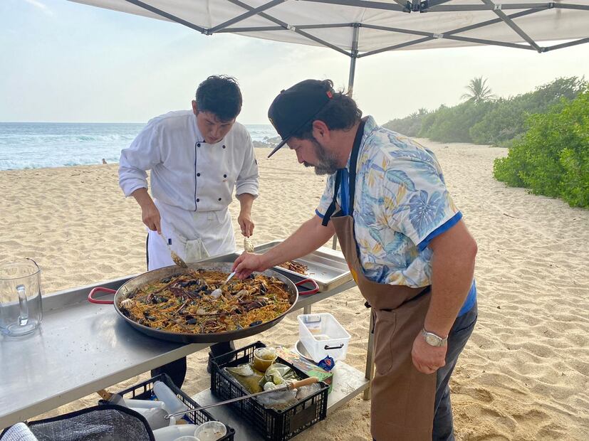 Juan Emilio Villaseñor y Álex Ruiz en el festival gasstronómico.