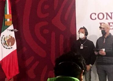 Dron realiza tomas previo a la mañanera de AMLO en Palacio Nacional