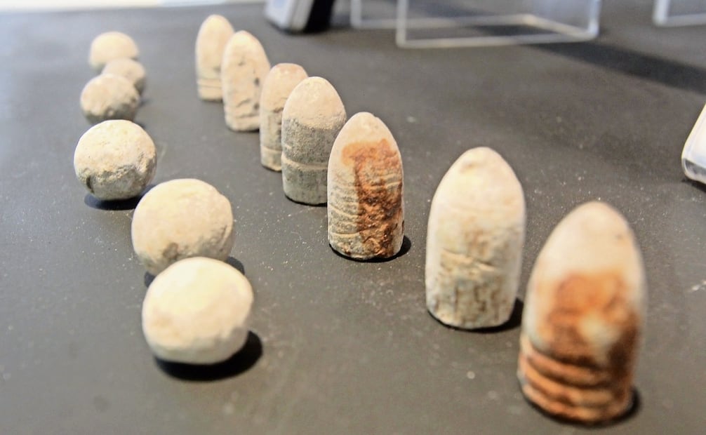 Las balas de cañón y fusilería se
resguardan en el museo. Foto: Omar Contreras