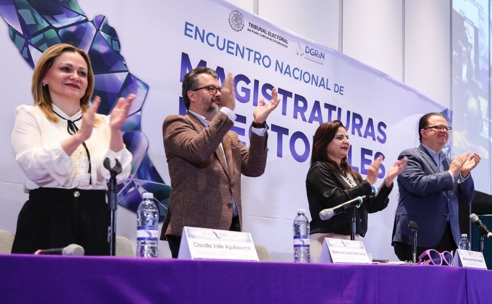 Magistrada Mónica Soto durante clausura del Encuentro Nacional de Magistraturas Electorales 2025 (05/09/2025). Foto: Especial