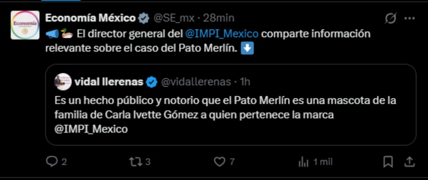 Registro de la marca “Pato Merlín” le pertenece a su dueña, anuncia el IMPI. Foto: Captura