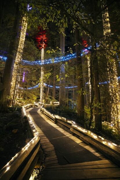 Canyon Lights, el festival de luces de Navidad en el puente colgante Capilano