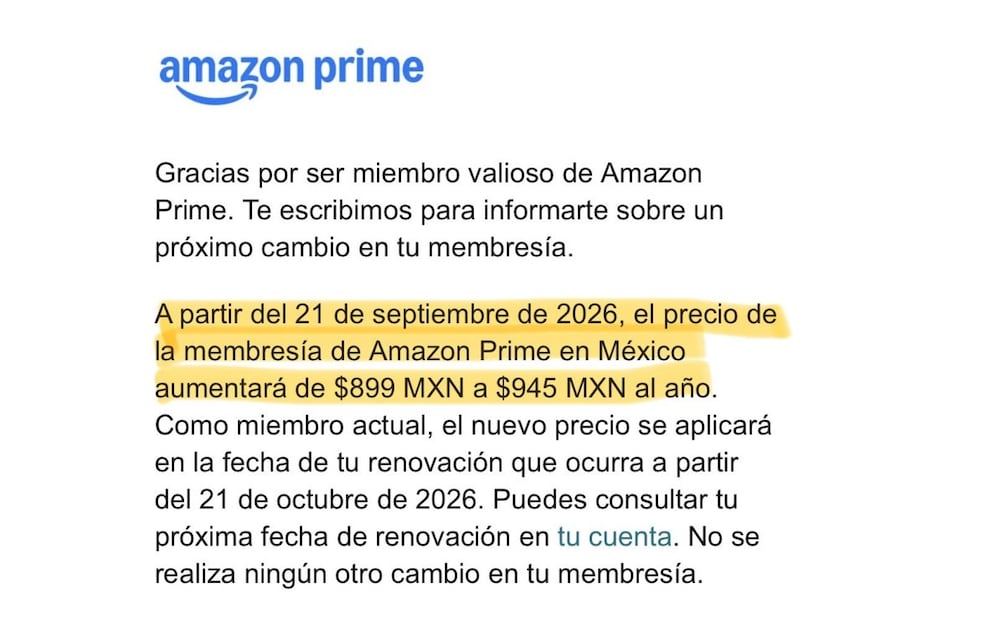 Prime Video sube de precio en México: esto tendrás que pagar a partir de hoy. Imagen: X