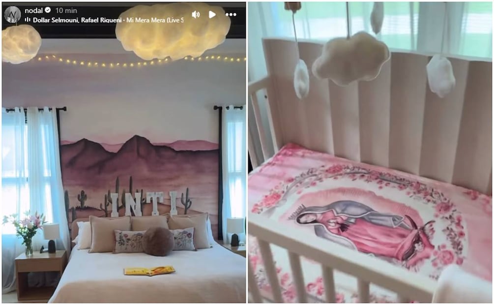 Christian Nodal muestra la habitación de su hija Inti.