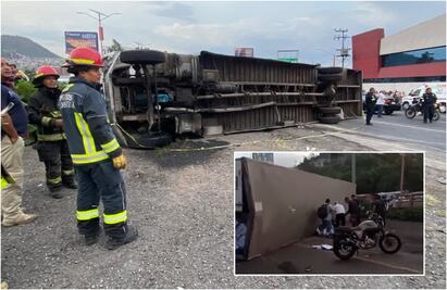 VIDEO: “¡Es mi esposa!”, grita hombre al ver a su pareja debajo de tráiler volcado en la México-Pachuca