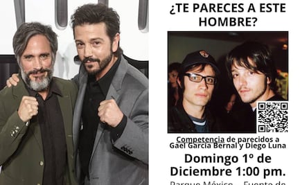 ¿Te pareces a Gael García y Diego Luna?; lanzan competencia en Parque México con todo y premio