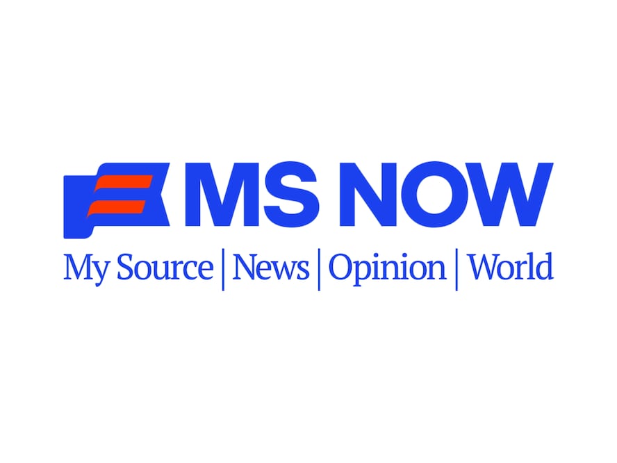 Esta imagen publicada por Versant muestra el logotipo de My Source News Opinion World, o MS NOW. (18/08/25) Foto: AP