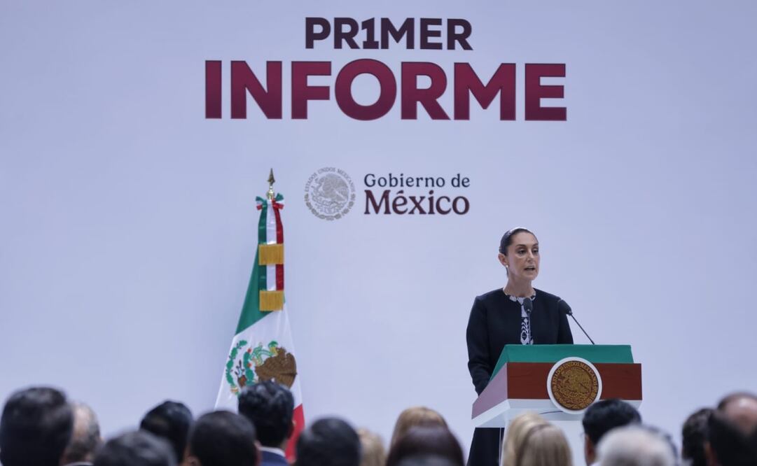 Claudia Sheinbaum rinde su primer informe de gobierno en Palacio Nacional. Foto: Fernanda Rojas / EL UNIVERSAL