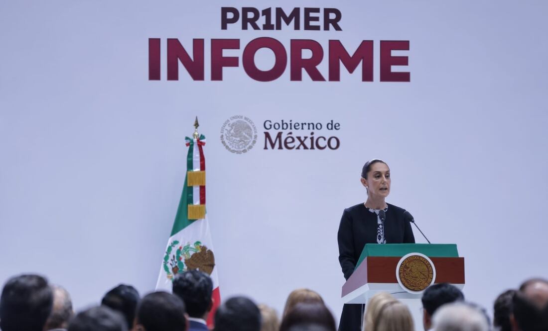 Claudia Sheinbaum rinde su primer informe de gobierno en Palacio Nacional. Foto: Fernanda Rojas / EL UNIVERSAL