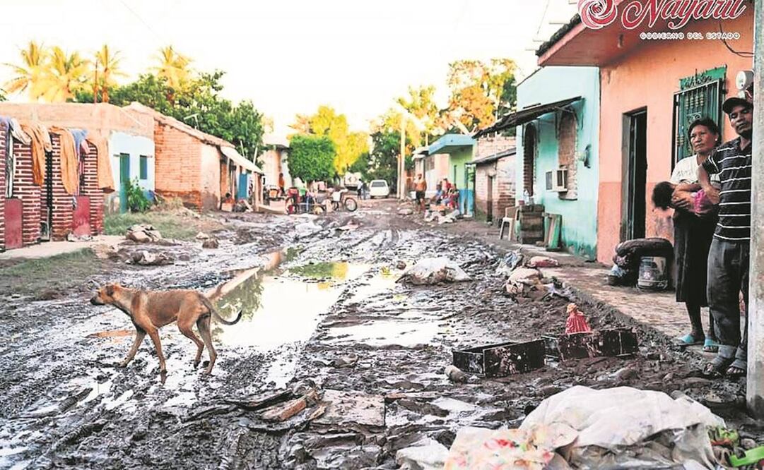 El gobierno de Nayarit detalló que ya se agilizan los trabajos de limpieza en calles y viviendas perjudicadas por el huracán. Foto: Cortesía.