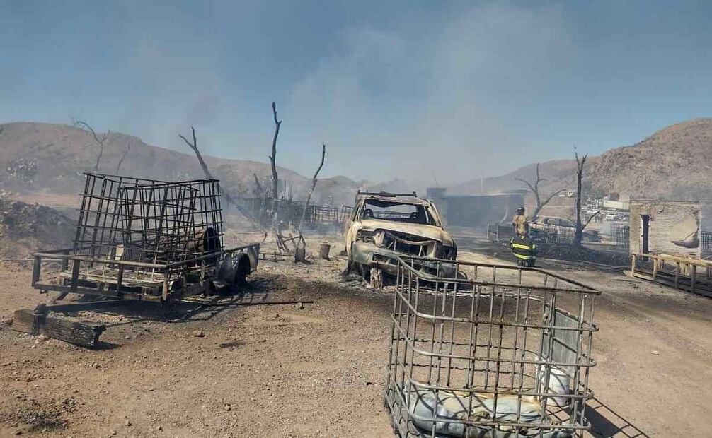 Explosión bodega de combustible SLP. Foto: Especial