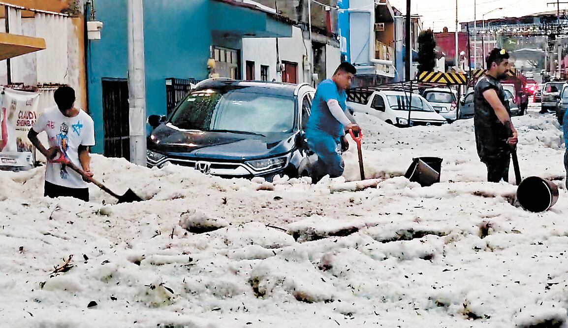 Granizada épica cubre a Puebla. Foto: de Omar Contreras. El Universal