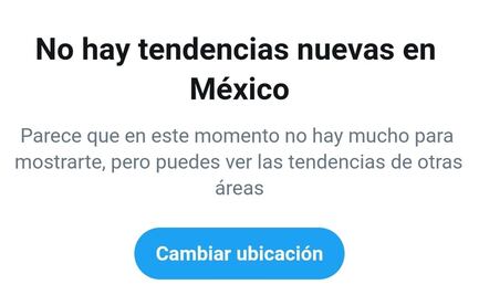 Falla acceso a Tendencias en Twitter