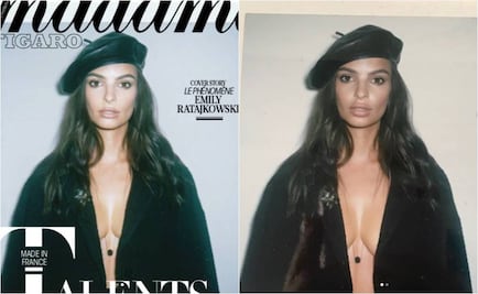 Emily Ratajkowski, molesta por retoque a sus senos y labios