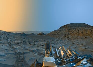 Explorador Curiosity capta atardecer en Marte