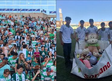 Santos brindó sonrisas con su lluvia de juguetes; a través de su decimosegundo 'Guerretón'